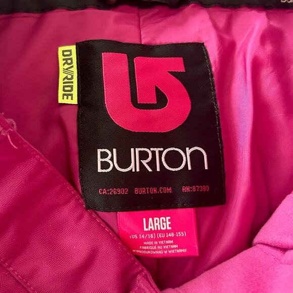 Burton Dryride Youth Girls Pink Snow Ski Pants L 14-16 - Picture 6 of 7